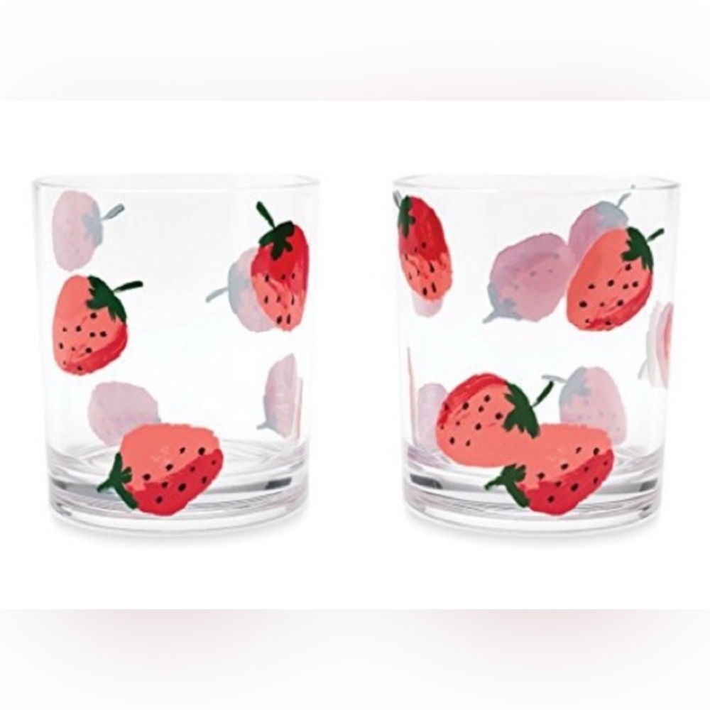 RESERVED LISTING Kate Spade Strawberries Drinkware Set
